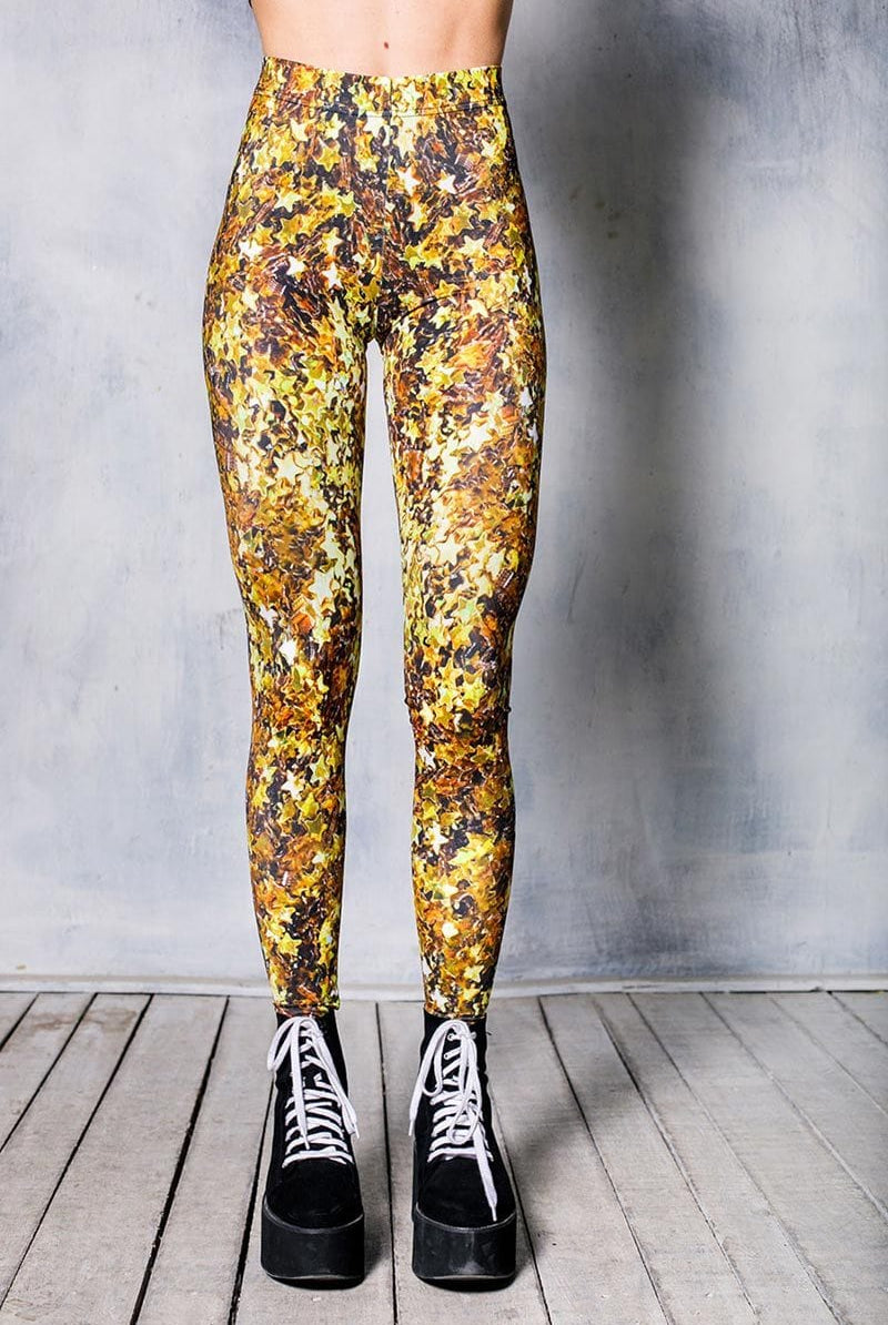 Golden Stars Leggings Set Bottom View