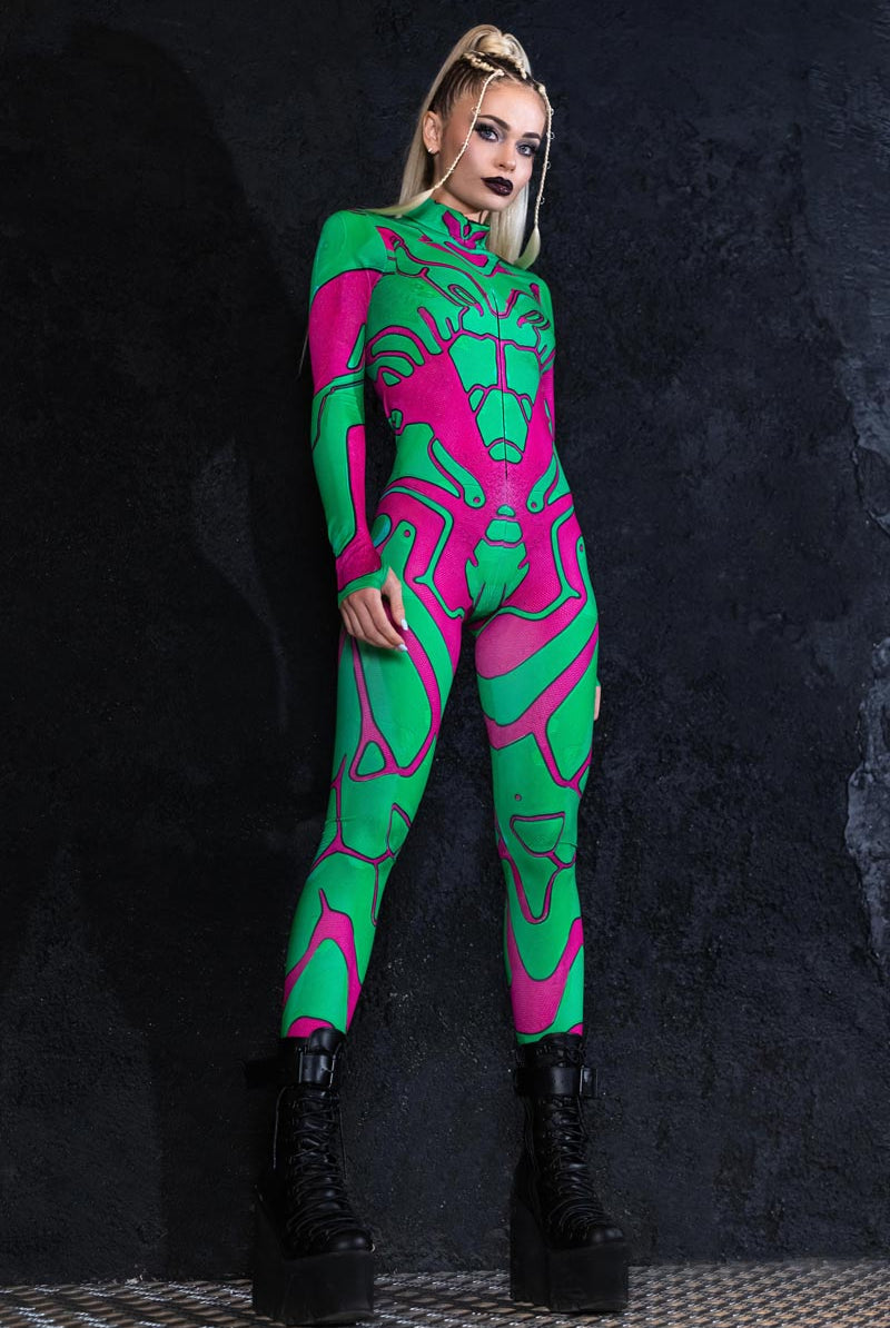 Green Assassin Doll Costume Full View