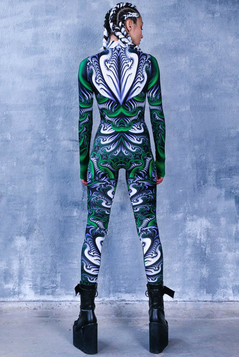 Green Serpent Costume Back View