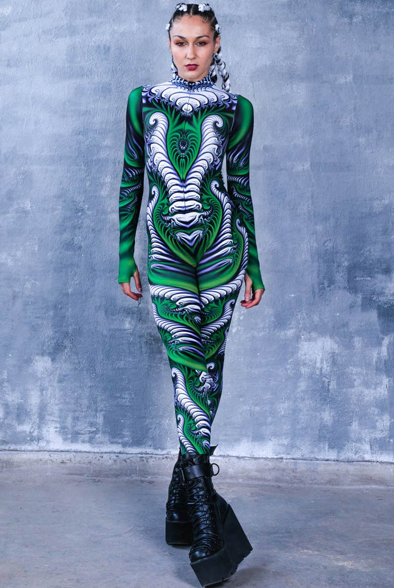 Green Serpent Costume Front View