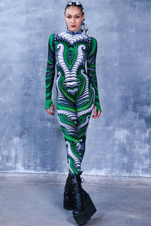 Green Serpent Costume Front View