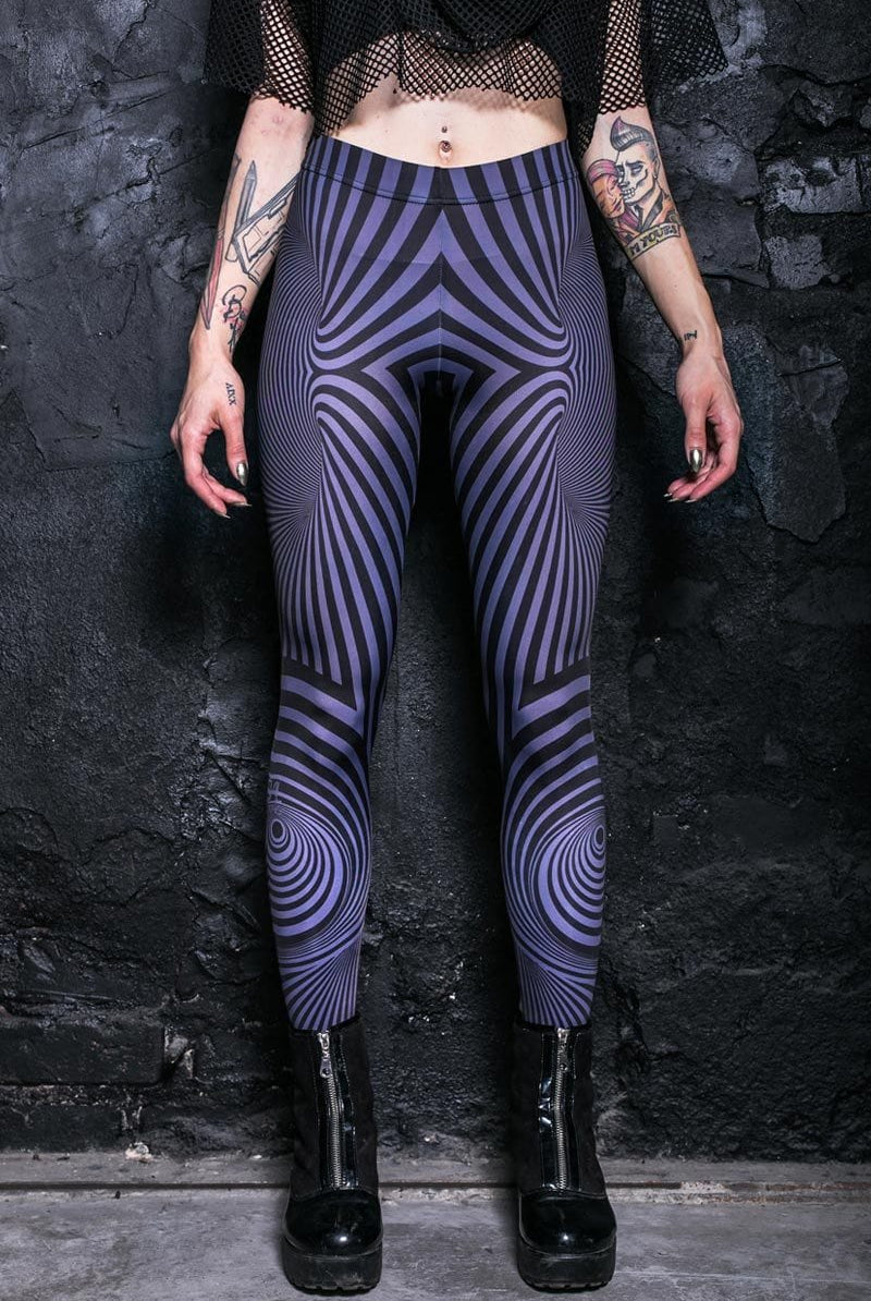 Grey Illusion Leggings Close View