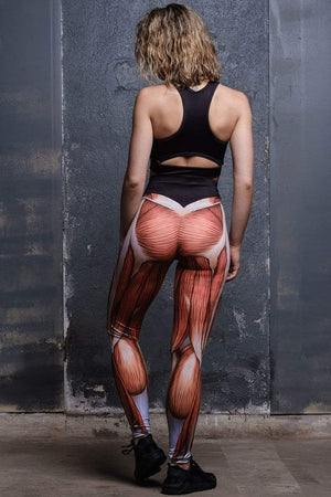 Muscle Workout Leggings Back View
