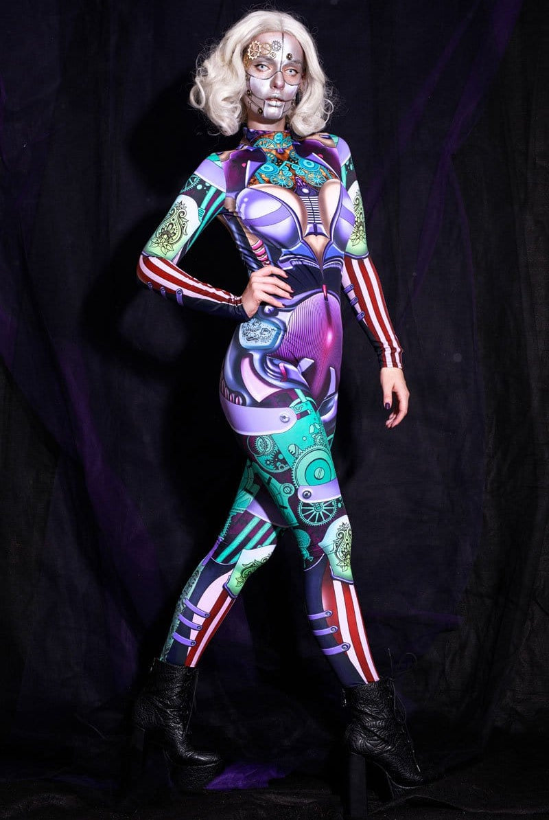 Cyborg Costume Side View