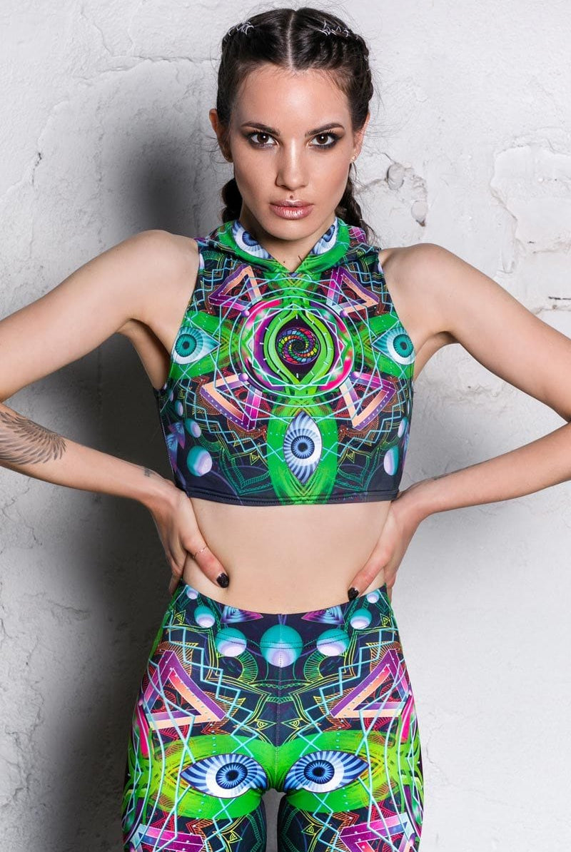 Psychedelic Trip Hooded Top Close View