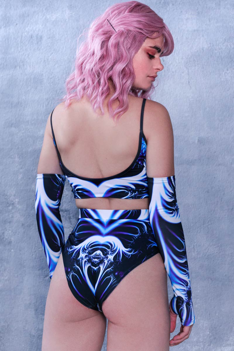 Ice Queen Spaghetti Strap Crop Top Back View