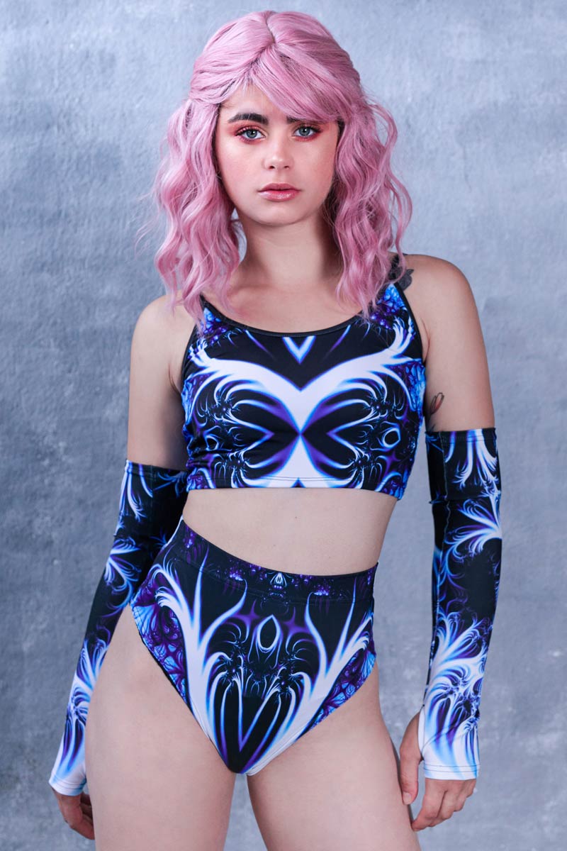 Ice Queen Spaghetti Strap Crop Top Front View