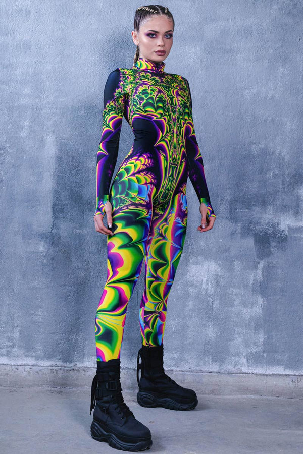 Insectia Rave Costume for Women in Psychedelic Print | Devil Walking