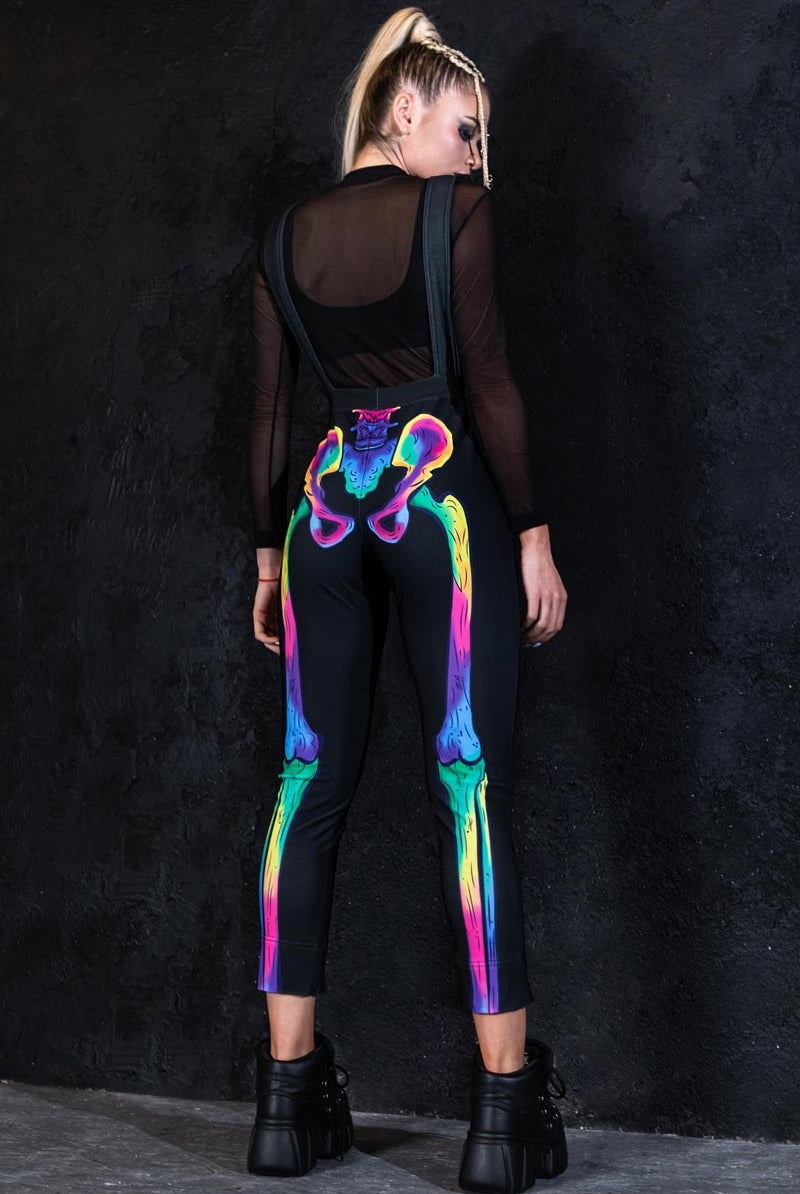 Jolly Skeleton Overalls Back View