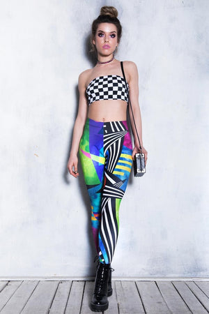 Abstract Geometry Leggings Side View