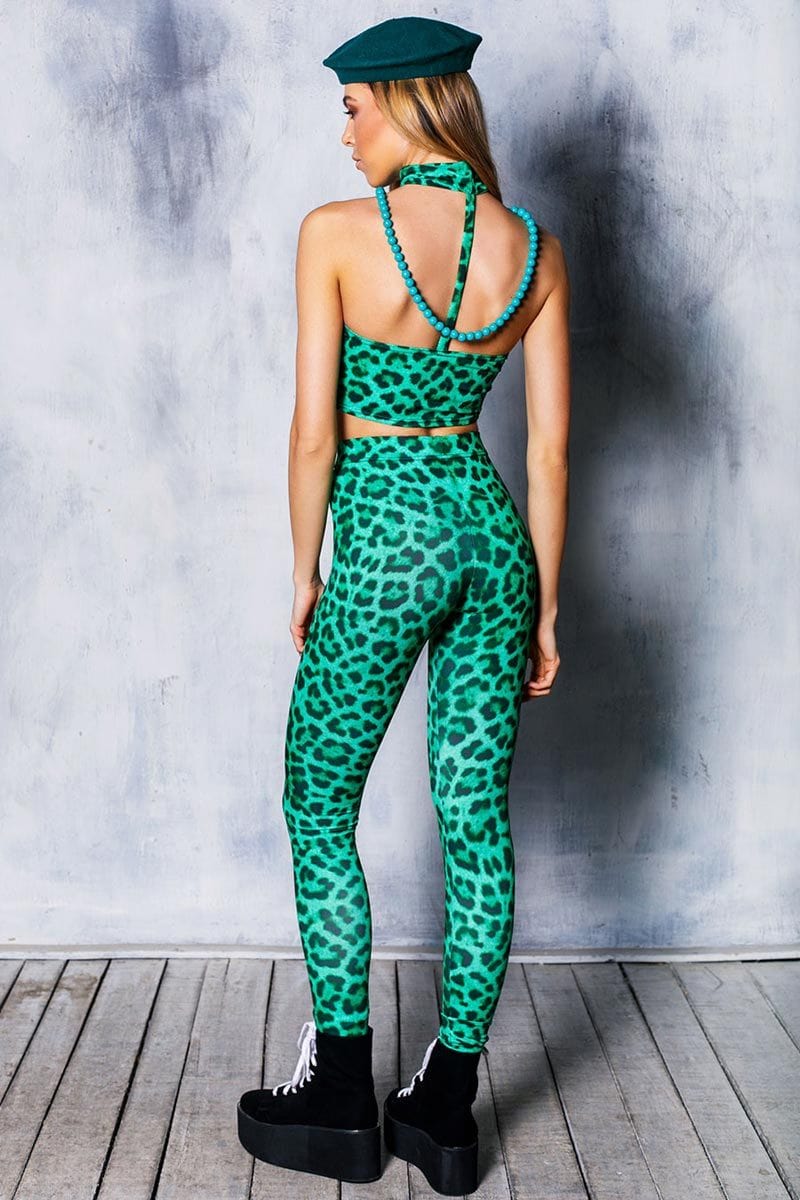 Buy Leopard Leopard V Mesh Leggings from the Pineapple online store