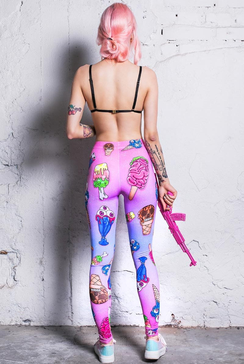 Horror Ice Cream Leggings Back View