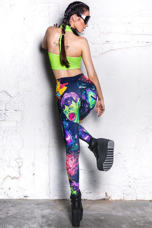 Outer Space Party Leggings Back View