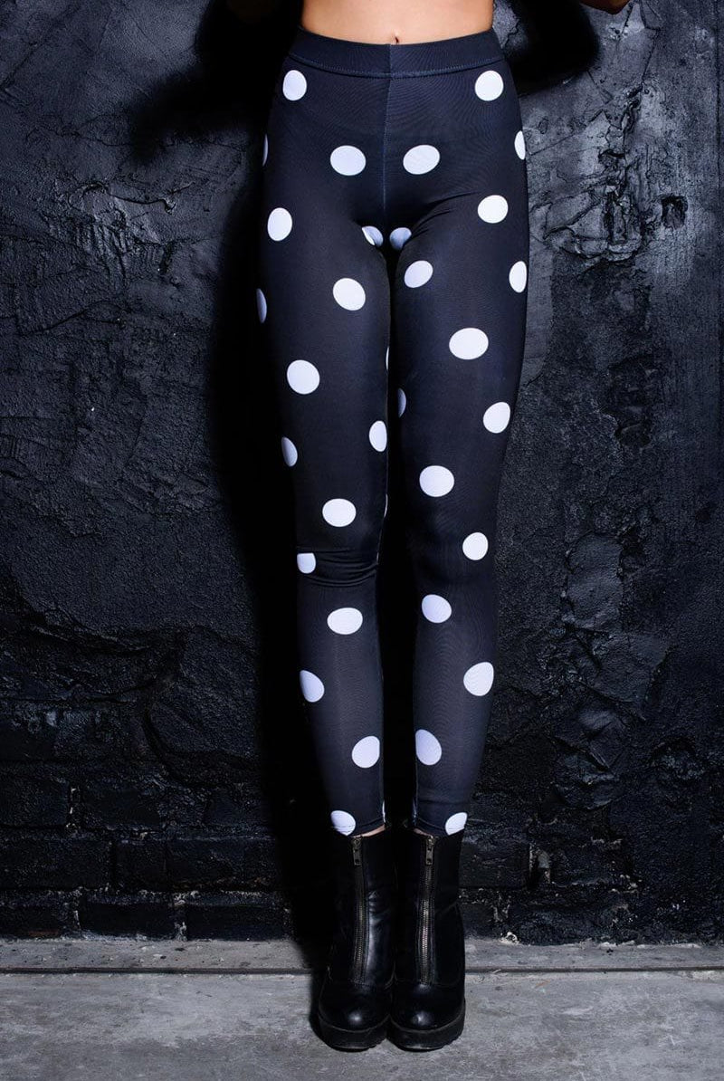 Polka Dots Leggings Close View