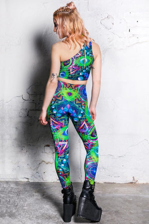 Psychedelic Travel Leggings Back View