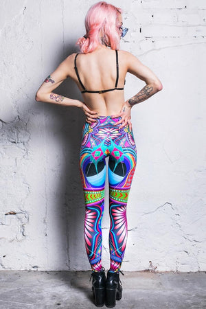 Psychedelic Leggings Back View