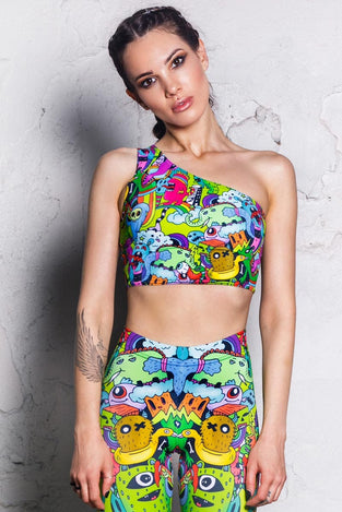 Rave Outfit Magic Forest Leggings Set Front View