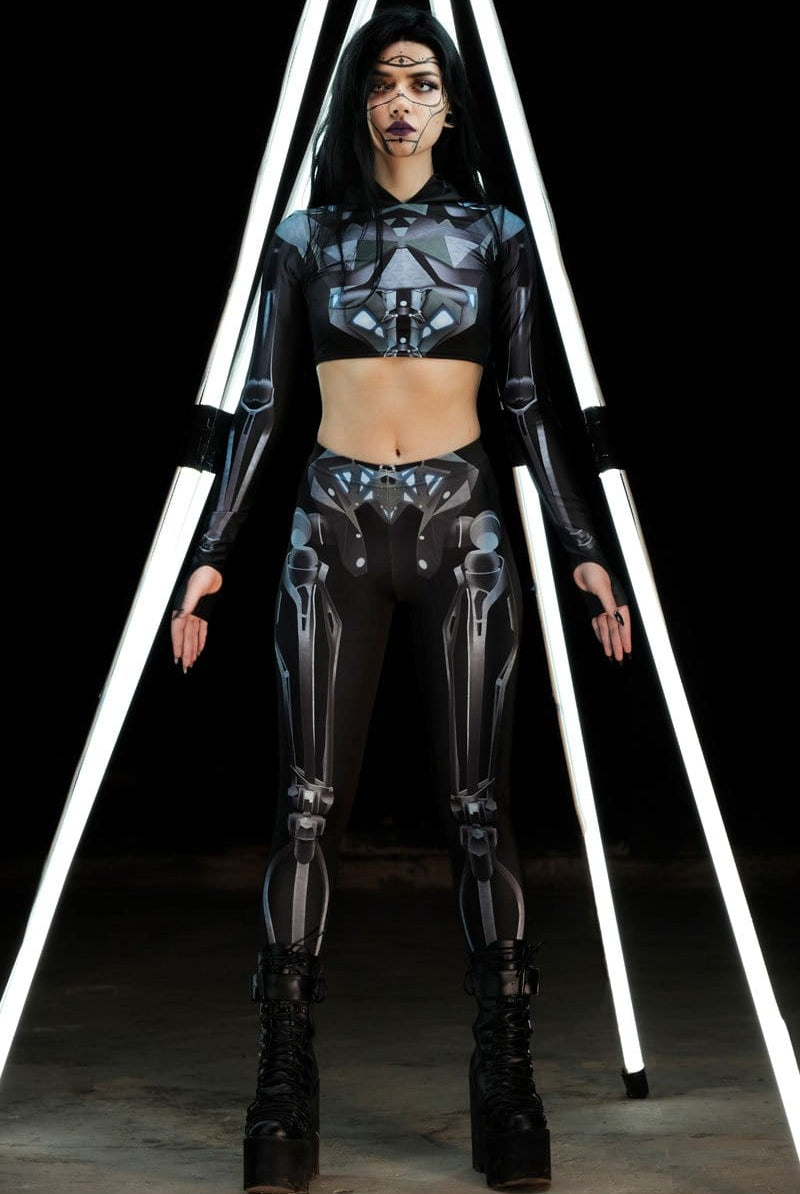 Mechanical Skeleton Leggings Set Full View