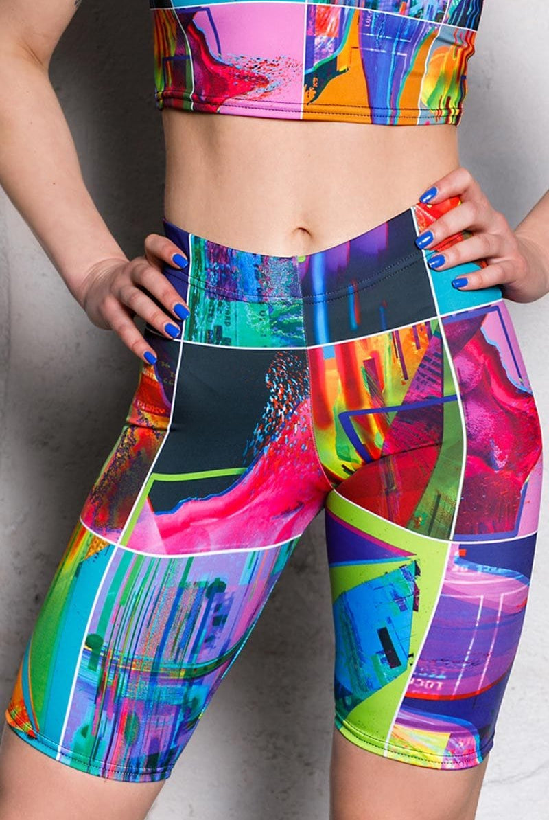 Mirror Universe Biker Shorts Close View