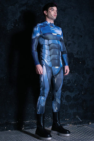 Mr Cyber Male Sci-Fi Costume Full View