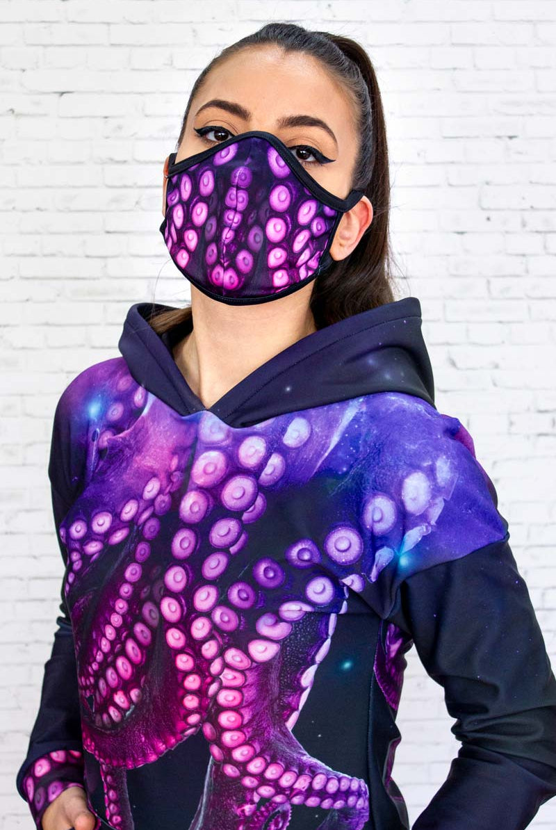 Octopus Reusable Face Mask Front View