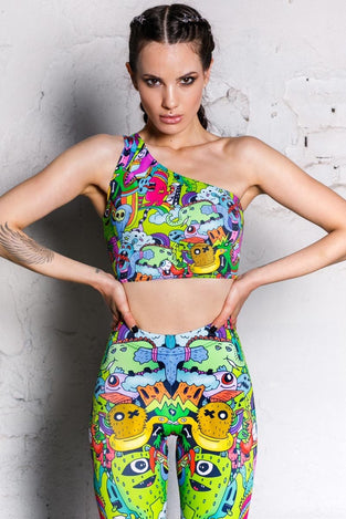 Magic Forest One Shoulder Top Front View