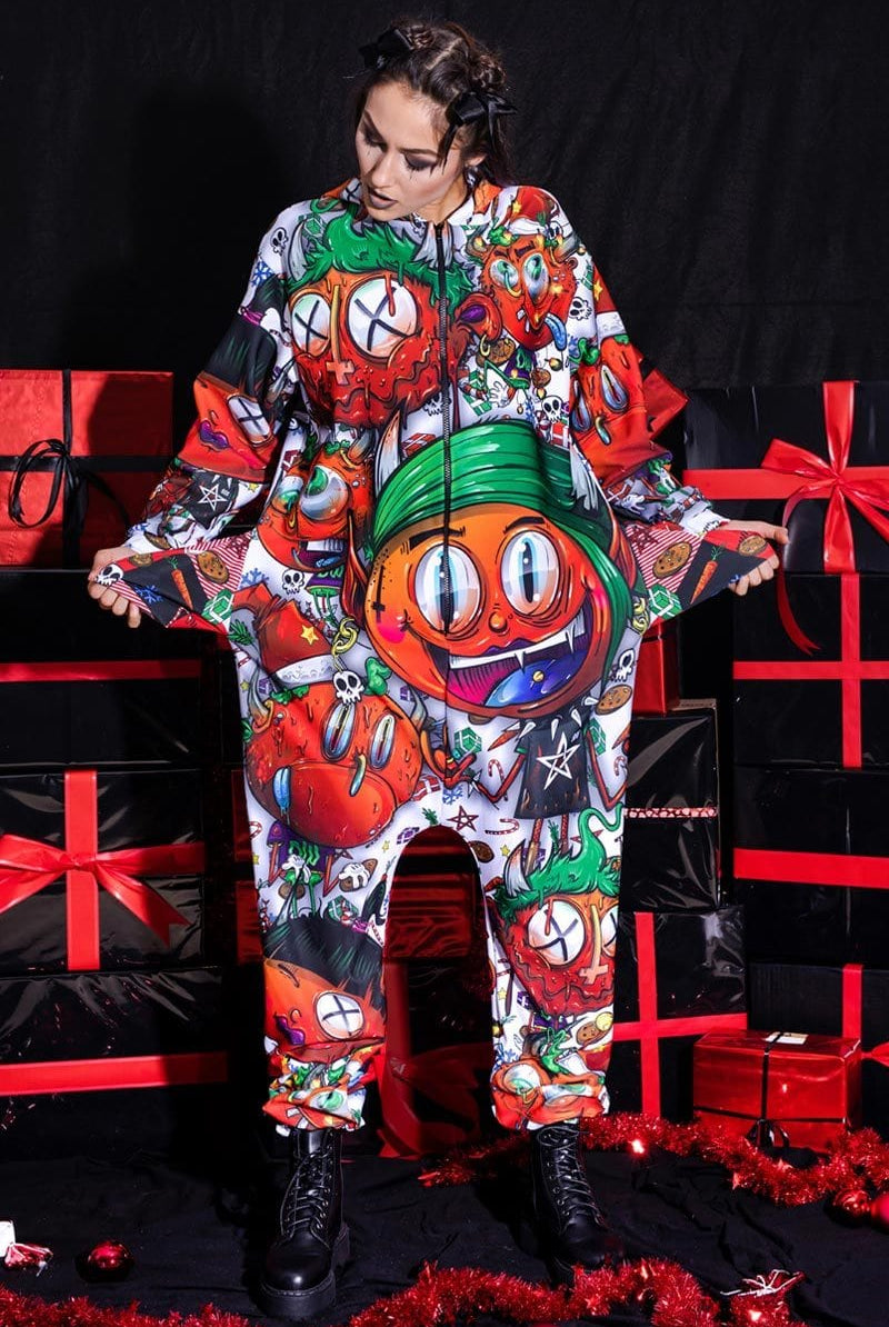 Christmas Madness Hood Onesie Front View