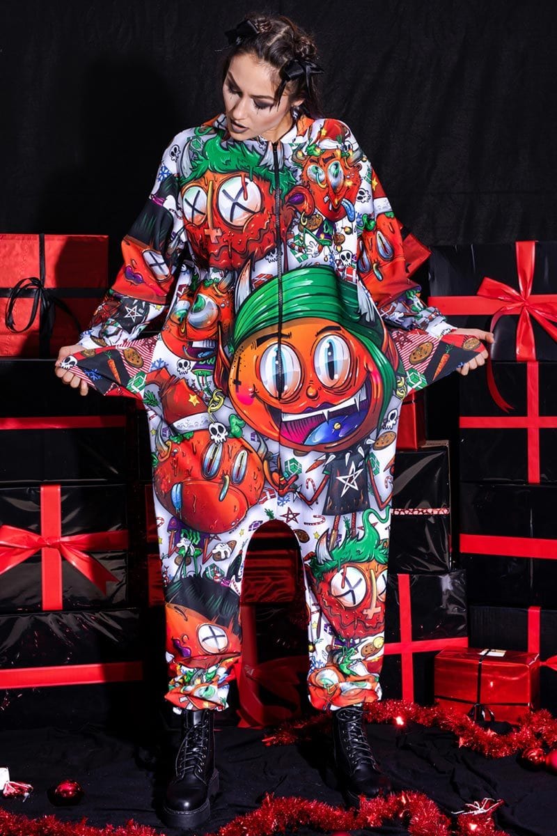 Christmas Madness Hood Onesie Front View