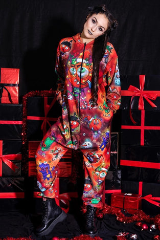 Naughty Devils Red Onesie for Her Front View