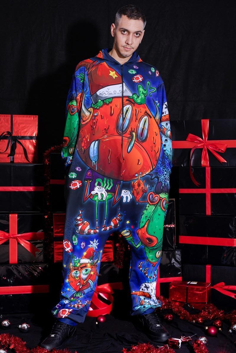 Grumpy Devil Onesie for Men Front View