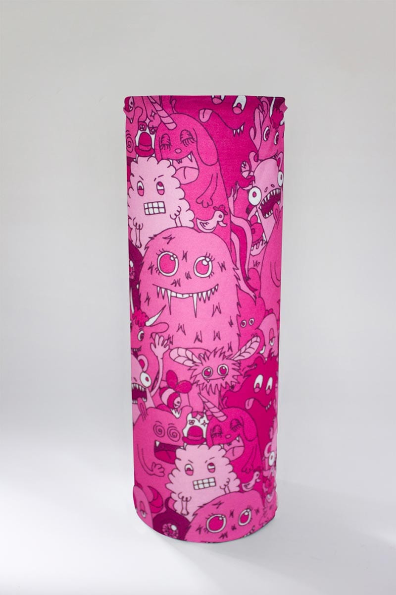 Pink Monsters Neck Gaiter Full View