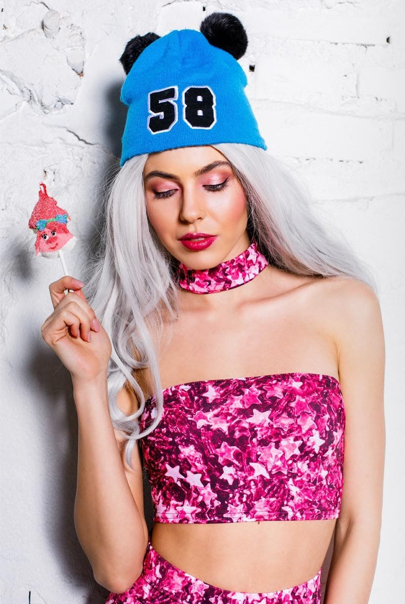 Pink Stars Leggings Set Front View