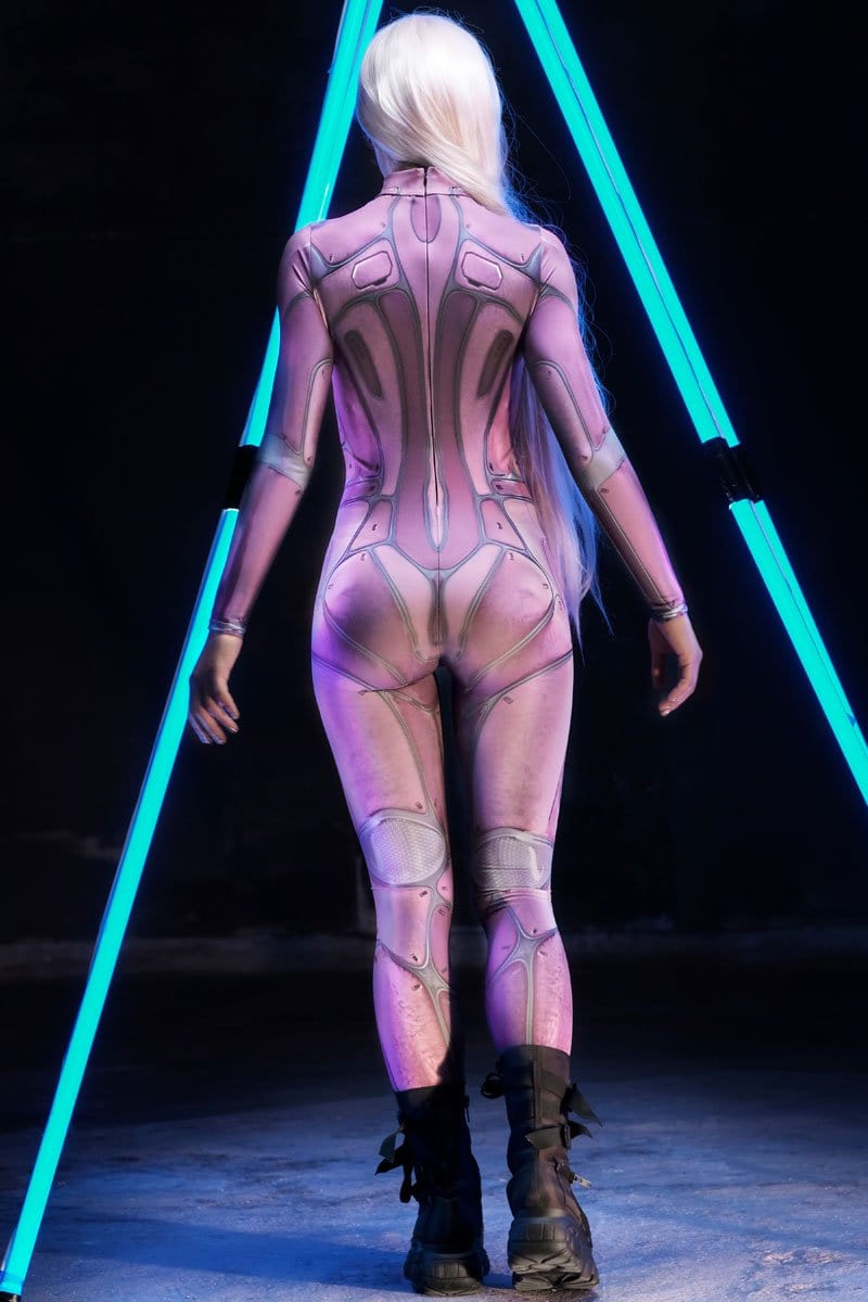 Pink Warrior Cosplay Costume Close View