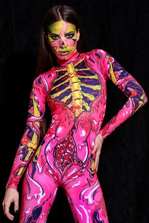 Pink Zombie Costume Close View