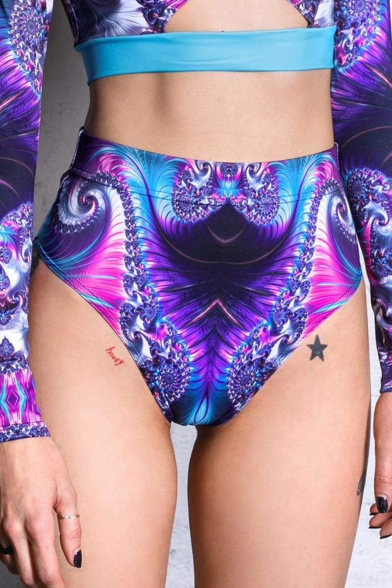 Purple Pearl Booty Shorts Close View