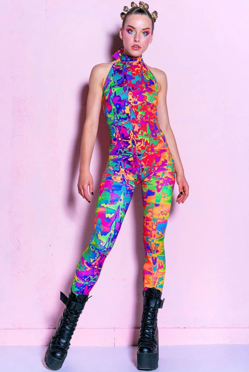 Rainbow Splashes Catsuit Full View