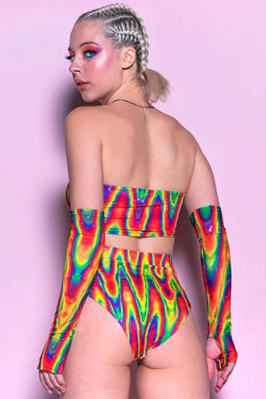 Rainbow Trip Booty Shorts Back View