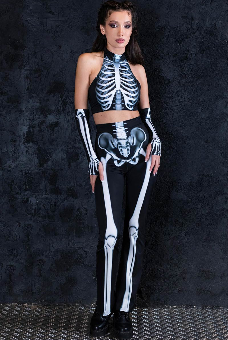 Rattling Bones Halter Neck Top Full View