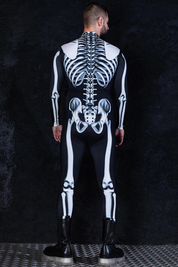 Rattling Bones Men Skeleton Costume for Halloween  Devil Walking