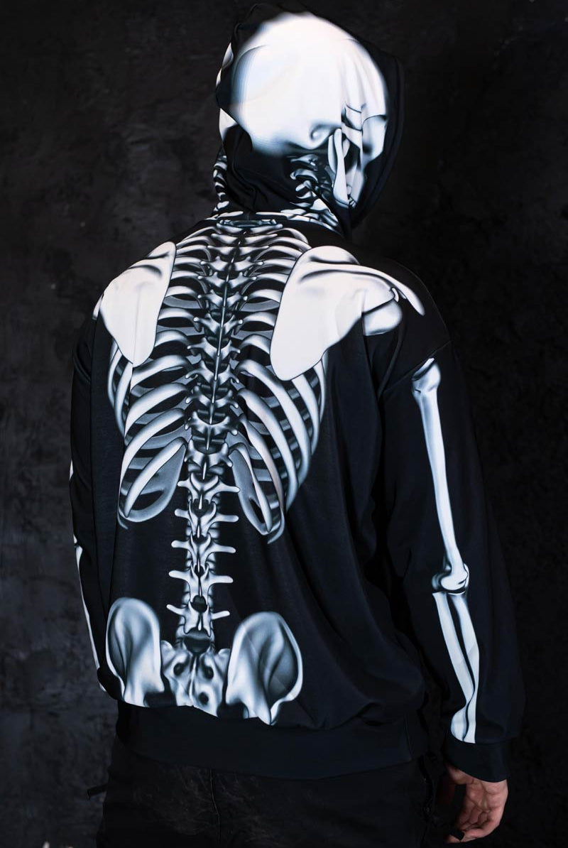 Rattling Bones Men Hoodie Back View