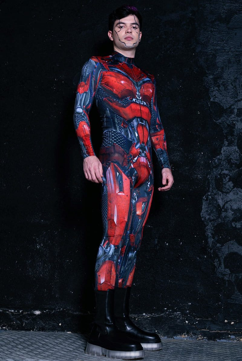 Red Iron Robot Costume Side View