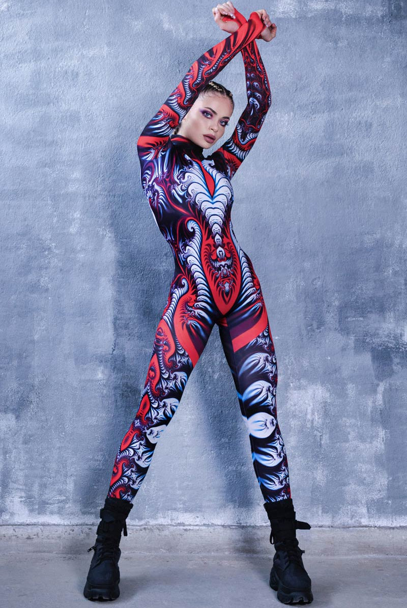 Red Serpent Costume Full View