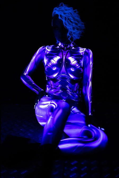 Reflective Fembot Costume Dark View