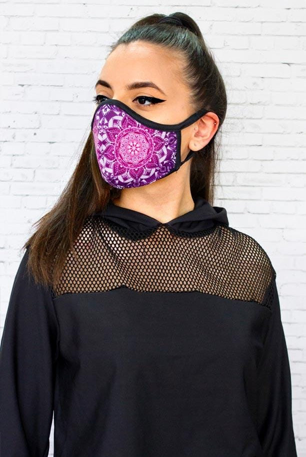 Mandala Reusable Face Mask Side View
