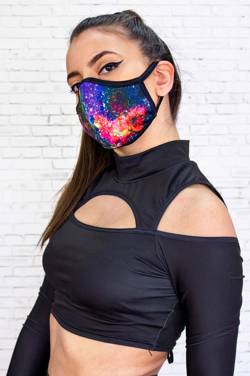 Galaxy Reusable Face Mask Front View