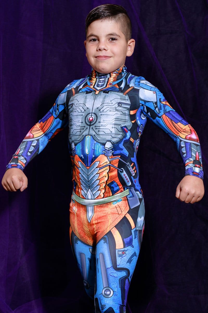 Robot Boy Costume Close View