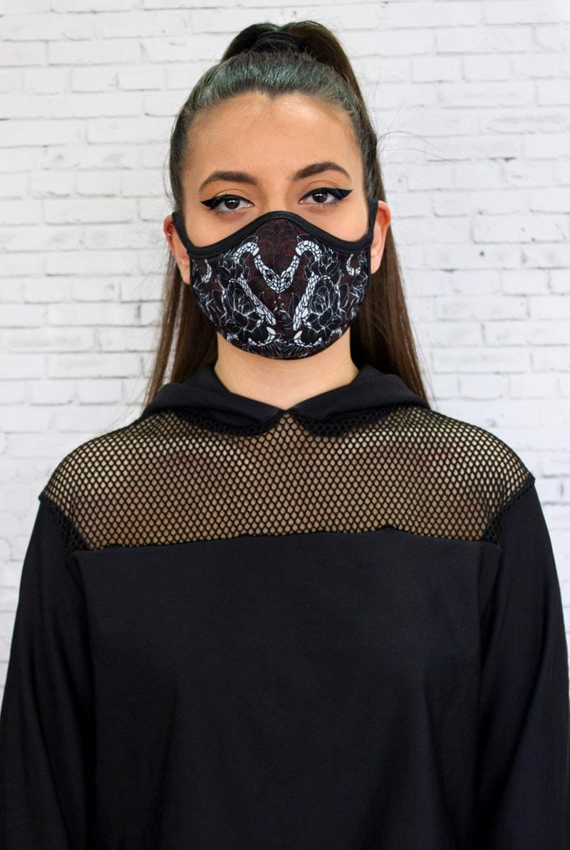 Serpent Reusable Face Mask Front View