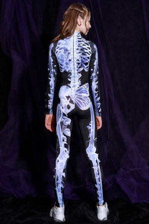 Skeleton Kids Costume Back View