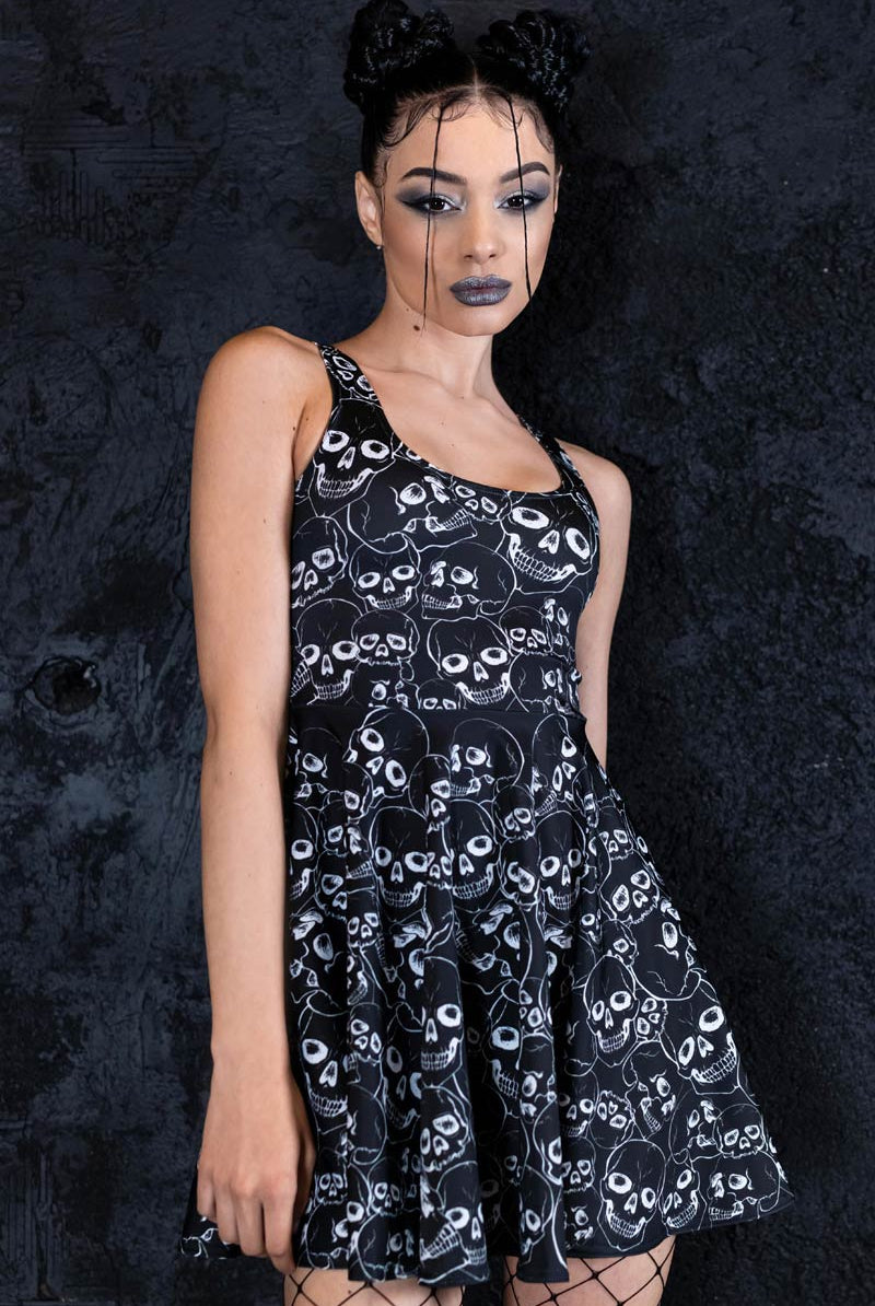 Skullyard Skater Dress Close View