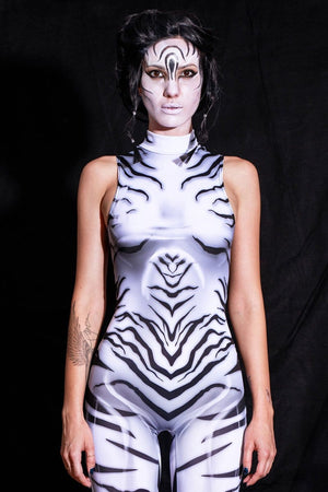 Zebra Sleeveless Costume Close View